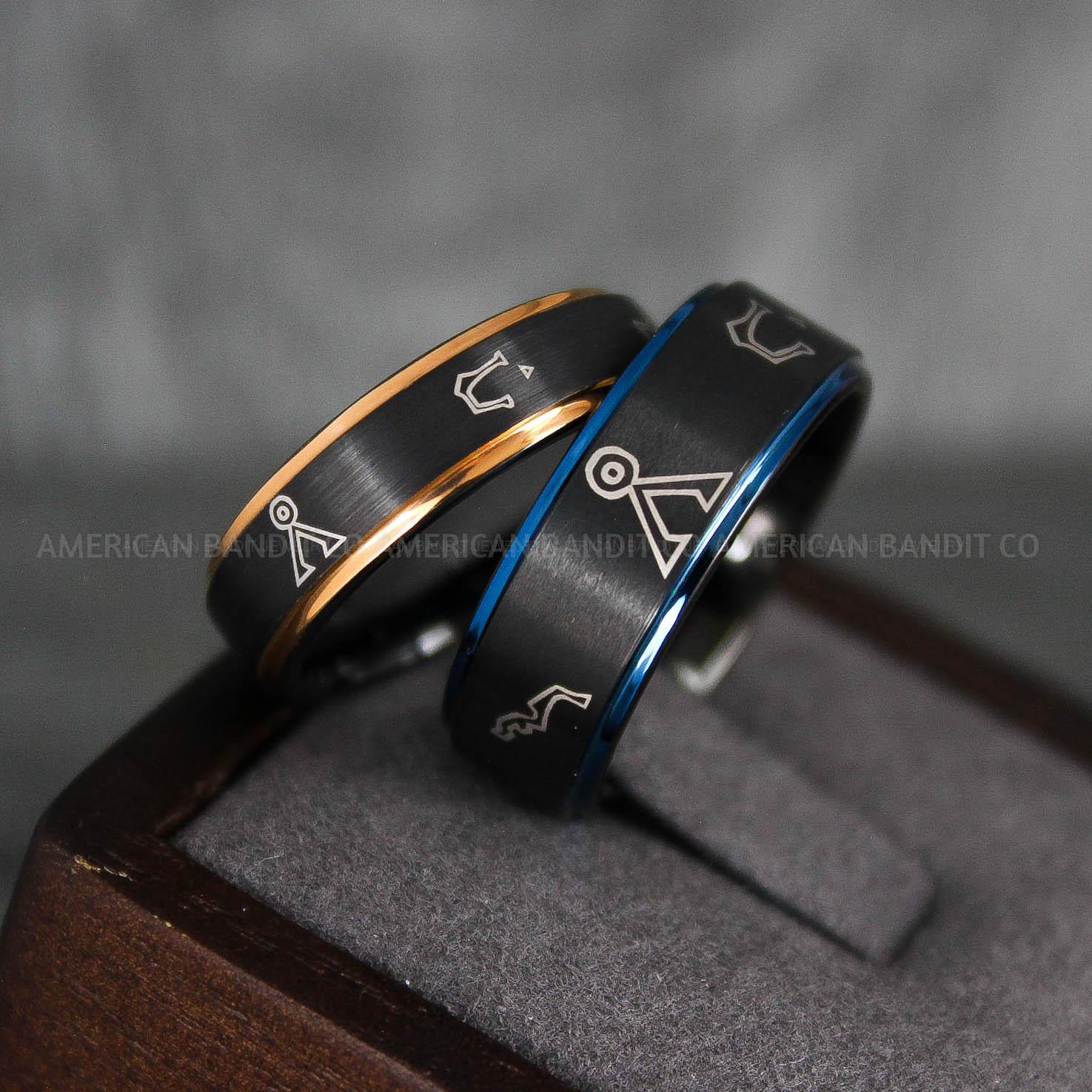 IMG_7323 Stargate Ring, Stargate Earth Ring, Stargate Jewelry, Stargate Wedding Band, Stargate Wedding Rings - Image 1