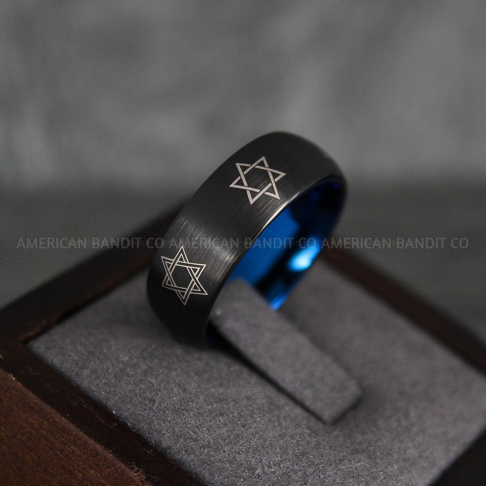 IMG_7331 Star of David Ring, Hebrew Ring, Hebrew Jewelry, Hebrew Wedding Ring, Judaica Ring, Judaica Wedding, Jewish Traditions, Jewish Jewelry, Jewish Wedding Band - Image 1