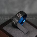 Star of David Ring, Hebrew Ring, Hebrew Jewelry, Hebrew Wedding Ring, Judaica Ring, Judaica Wedding, Jewish Traditions, Jewish Jewelry, Jewish Wedding Band - Image 2
