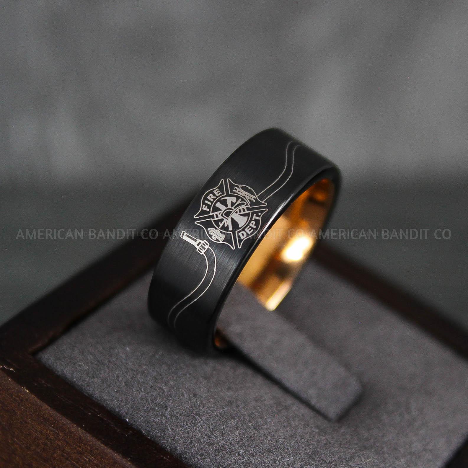 IMG_7333 Fire Department Ring, Fireman Wedding Band, Firefighter Ring, Firefighter Jewelry, Fireman Jewelry - Image 1