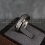 Damascus Steel Ring, Damascus Steel Wedding Ring, Damascus Steel Wedding Band, Black Wedding Ring, Black Damascus Steel Wedding Ring