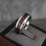 Damascus Steel Ring, Silver Wedding Band, Damascus Steel Wedding Band, Damascus Steel Jewelry