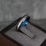 Forest Ring, Mountain Range Ring, Mountains Scene Ring, Wolf Ring, Hunting Wedding Band