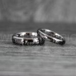 Simply Meant To Be Rings, Black Wedding Bands, Black Wedding Rings, Couple Rings, Couple Jewelry, His and Her Rings, Matching Rings Couple Wedding Ring Couple Jewelry - Image 5
