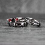 Simply Meant To Be Rings, Black Wedding Bands, Black Wedding Rings, Couple Rings, Couple Jewelry, His and Her Rings, Matching Rings Couple Wedding Ring Couple Jewelry