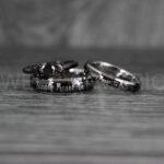 Simply Meant To Be Rings, Black Wedding Bands, Black Wedding Rings, Couple Rings, Couple Jewelry, His and Her Rings, Matching Rings, Couple Wedding Rings, Couple Jewelry