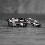 Simply Meant To Be Rings, Black Wedding Bands, Black Wedding Rings, Couple Rings, Couple Jewelry, His and Her Rings, Matching Rings, Couple Wedding Rings, Couple Jewelry