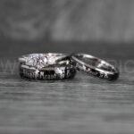 Simply Meant To Be Rings, Black Wedding Bands, Black Wedding Rings, Couple Rings, Couple Jewelry, His and Her Rings, Matching Rings Couple Wedding Ring Couple Jewelry - Image 2