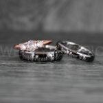 Simply Meant To Be Rings, Black Wedding Bands, Black Wedding Rings, Couple Rings, Couple Jewelry, His and Her Rings, Matching Rings Couple Wedding Ring Couple Jewelry