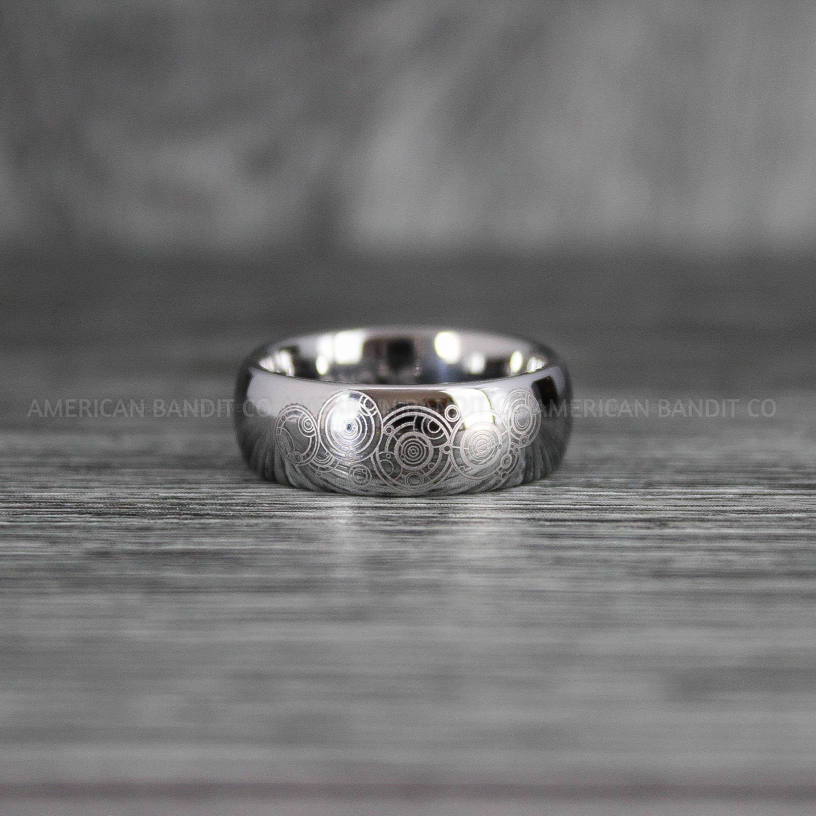 IMG_7381 Dr Who Ring, Dr Who Wedding Ring, Dr Who Jewelry, Gallifreyan Ring, Gallifreyan Wedding Ring, Gallifreyan Wedding Band, Gallifreyan Jewelry - Image 1