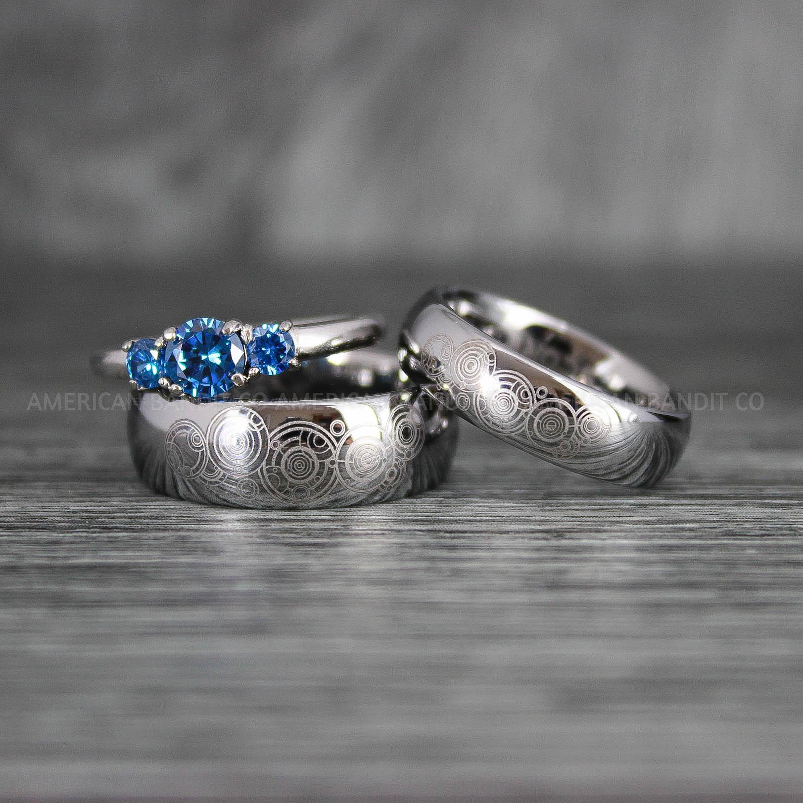 IMG_7387 Dr Who Rings, Dr Who Wedding Rings, Dr Who Jewelry, Gallifreyan Rings, Gallifreyan Wedding Rings, Gallifreyan Wedding Bands, Gallifreyan Jewelry - Image 1