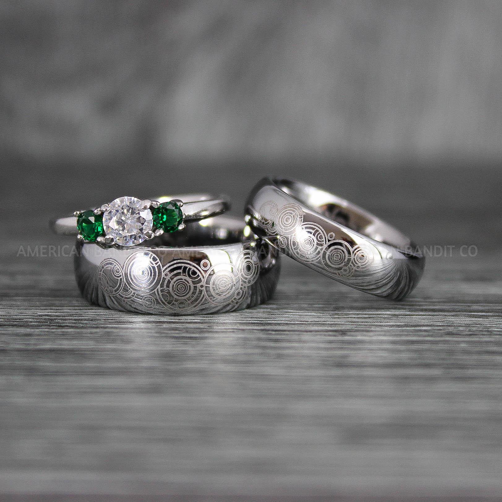 IMG_7390 Dr Who Rings, Dr Who Wedding Rings, Dr Who Jewelry, Gallifreyan Rings, Gallifreyan Wedding Rings, Gallifreyan Wedding Bands, Gallifreyan Jewelry - Image 1