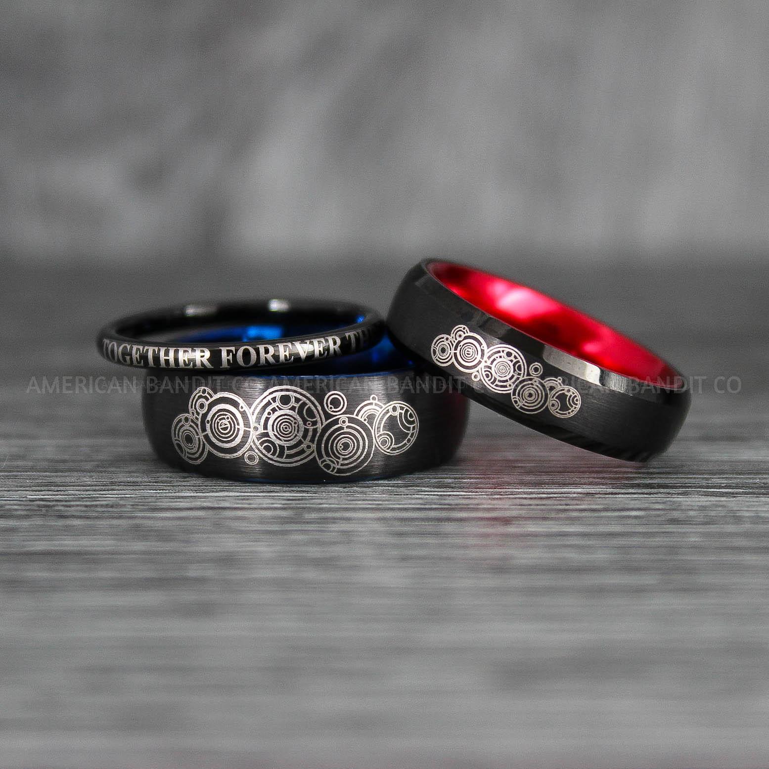 IMG_7410 Dr Who Rings, Dr Who Wedding Rings, Dr Who Jewelry, Gallifreyan Rings, Gallifreyan Wedding Rings, Gallifreyan Wedding Bands, Gallifreyan Jewelry - Image 1