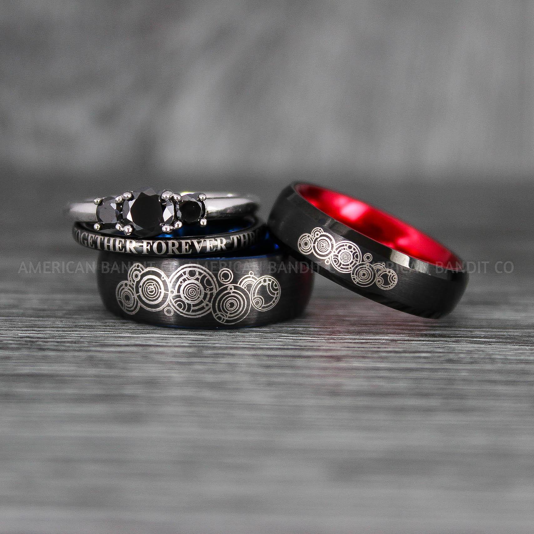 IMG_7413 Dr Who Rings, Dr Who Wedding Rings, Dr Who Jewelry, Gallifreyan Rings, Gallifreyan Wedding Rings, Gallifreyan Wedding Bands, Gallifreyan Jewelry - Image 1