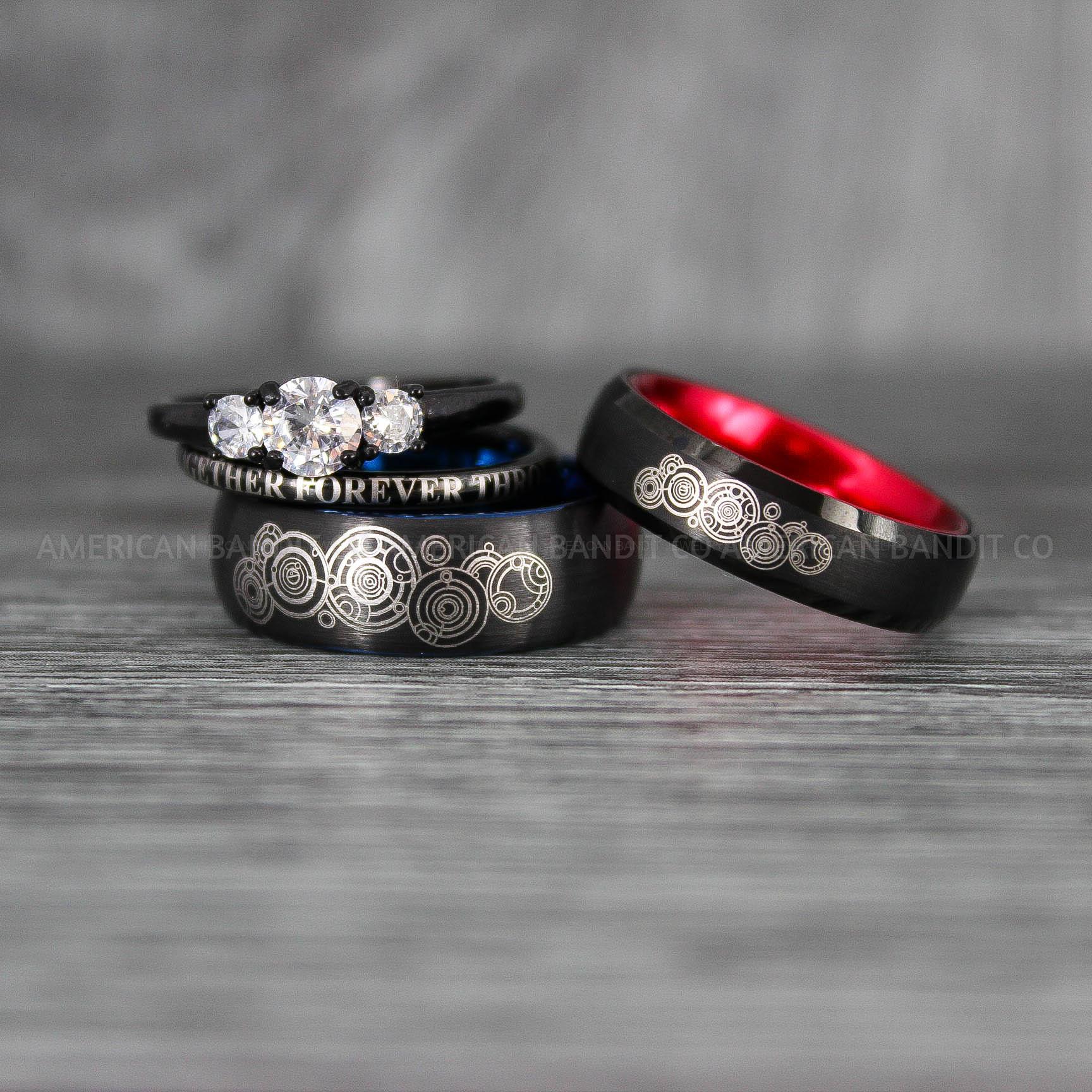 IMG_7416 Dr Who Rings, Dr Who Wedding Rings, Dr Who Jewelry, Gallifreyan Rings, Gallifreyan Wedding Rings, Gallifreyan Wedding Bands, Gallifreyan Jewelry - Image 1