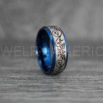 Zelda Rings, Zelda Wedding Rings, Gamer Rings, Gamer Jewelry, Zelda Wedding Bands, Gamer Wedding Rings, Blue Wedding Ring - Image 2
