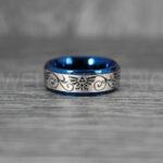 Zelda Rings, Zelda Wedding Rings, Gamer Rings, Gamer Jewelry, Zelda Wedding Bands, Gamer Wedding Rings, Blue Wedding Ring - Image 3