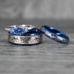 Zelda Rings, Zelda Wedding Rings, Gamer Rings, Gamer Jewelry, Zelda Wedding Bands, Gamer Wedding Rings, Blue Wedding Rings - Image 7
