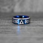 Zelda Rings, Zelda Wedding Rings, Gamer Rings, Gamer Jewelry, Zelda Wedding Bands, Gamer Wedding Rings, Blue Wedding Ring