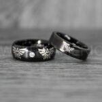 Zelda Rings, Zelda Wedding Rings, Gamer Rings, Gamer Jewelry, Zelda Wedding Bands, Gamer Wedding Rings, Black Wedding Rings