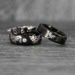 Zelda Rings, Zelda Wedding Rings, Gamer Rings, Gamer Jewelry, Zelda Wedding Bands, Gamer Wedding Rings, Black Wedding Rings