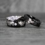 Zelda Rings, Zelda Wedding Rings, Gamer Rings, Gamer Jewelry, Zelda Wedding Bands, Gamer Wedding Rings, Black Wedding Rings