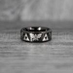 Zelda Rings, Zelda Wedding Rings, Gamer Rings, Gamer Jewelry, Zelda Wedding Bands, Gamer Wedding Rings, Black Wedding Rings - Image 2