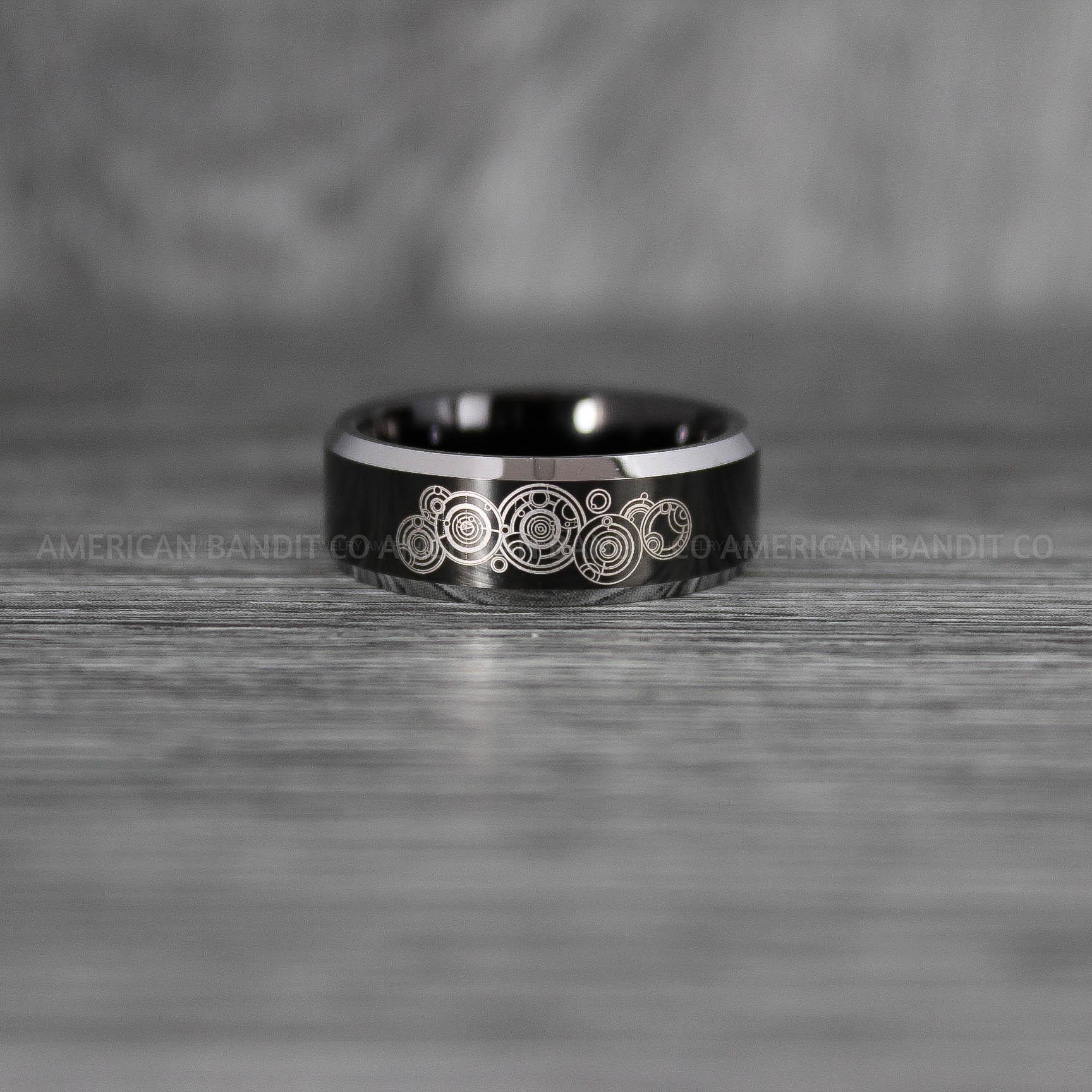 IMG_7486 Dr Who Rings, Dr Who Wedding Rings, Dr Who Jewelry, Gallifreyan Rings, Gallifreyan Wedding Rings, Gallifreyan Wedding Bands, Gallifreyan Jewelry - Image 1