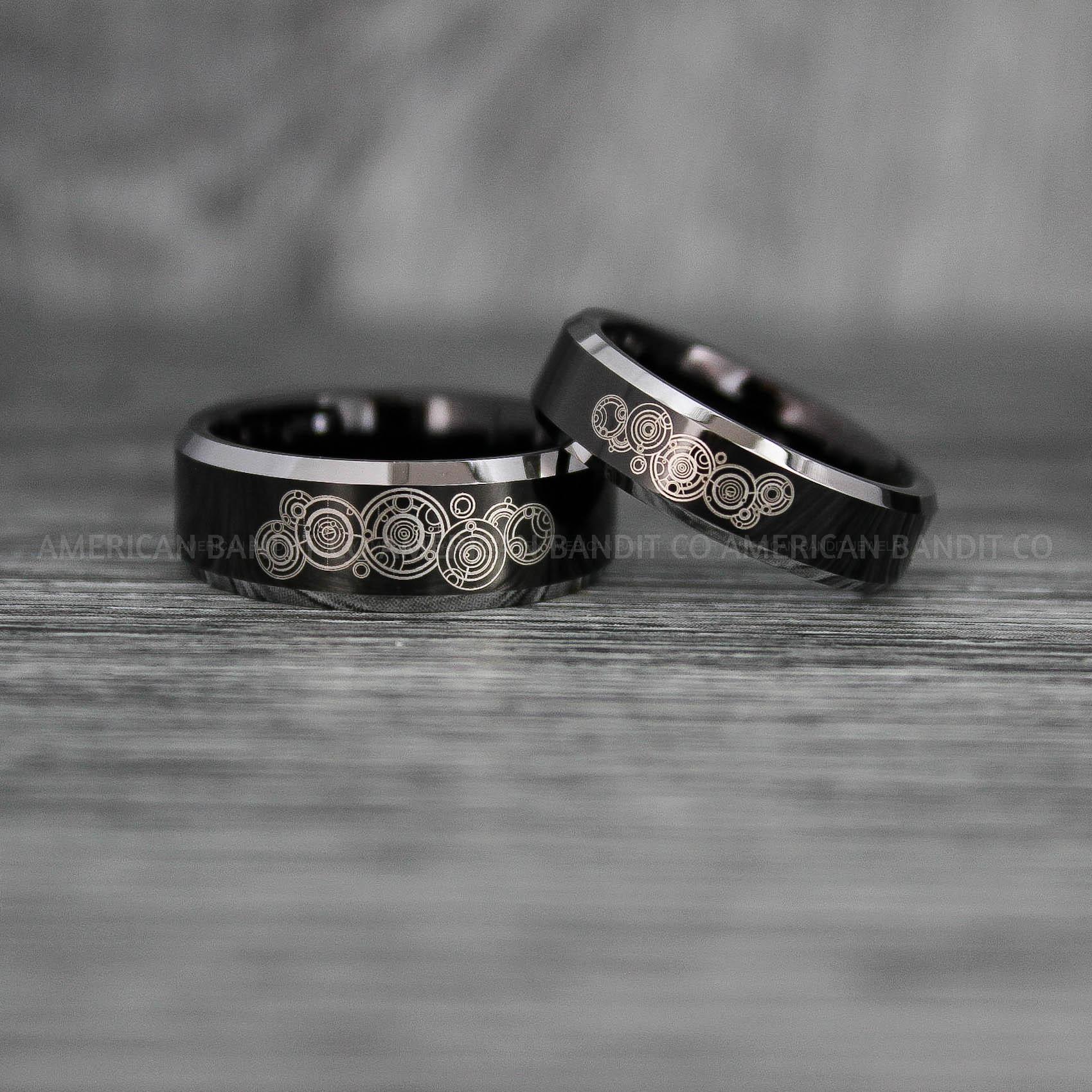 IMG_7489 Dr Who Rings, Dr Who Wedding Rings, Dr Who Jewelry, Gallifreyan Rings, Gallifreyan Wedding Rings, Gallifreyan Wedding Bands, Gallifreyan Jewelry - Image 1