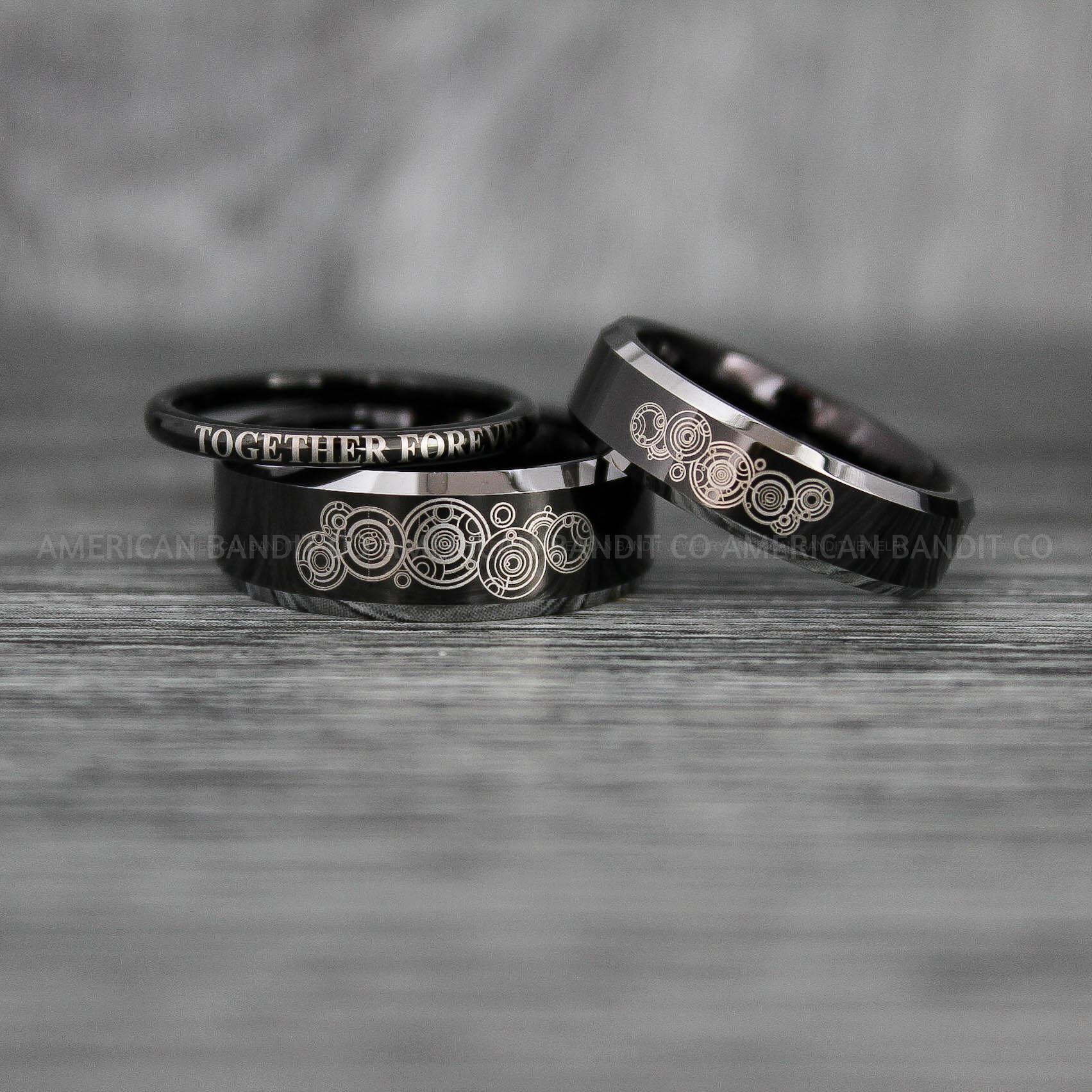 IMG_7490 Dr Who Rings, Dr Who Wedding Rings, Dr Who Jewelry, Gallifreyan Rings, Gallifreyan Wedding Rings, Gallifreyan Wedding Bands, Gallifreyan Jewelry - Image 1