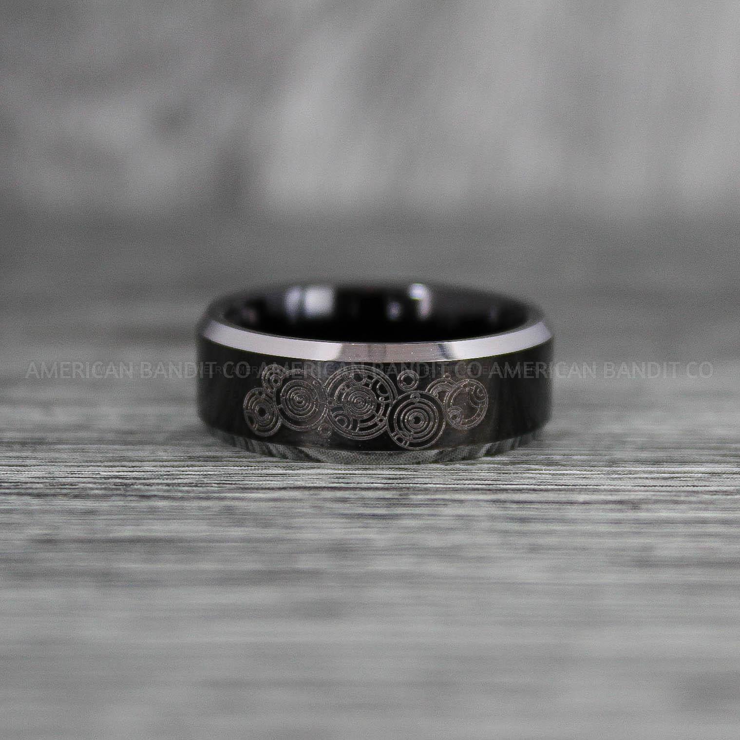 IMG_7497 Dr Who Rings, Dr Who Wedding Rings, Dr Who Jewelry, Gallifreyan Rings, Gallifreyan Wedding Rings, Gallifreyan Wedding Bands, Gallifreyan Jewelry - Image 1