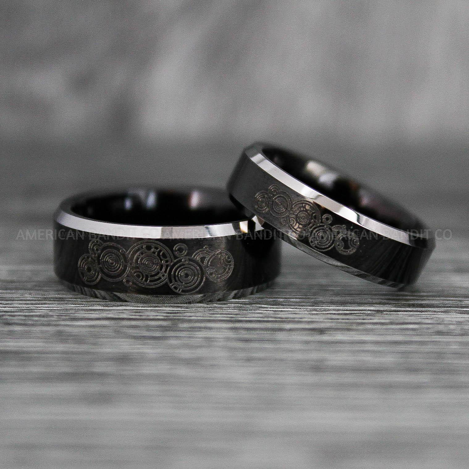 IMG_7500 Dr Who Rings, Dr Who Wedding Rings, Dr Who Jewelry, Gallifreyan Rings, Gallifreyan Wedding Rings, Gallifreyan Wedding Bands, Gallifreyan Jewelry - Image 1