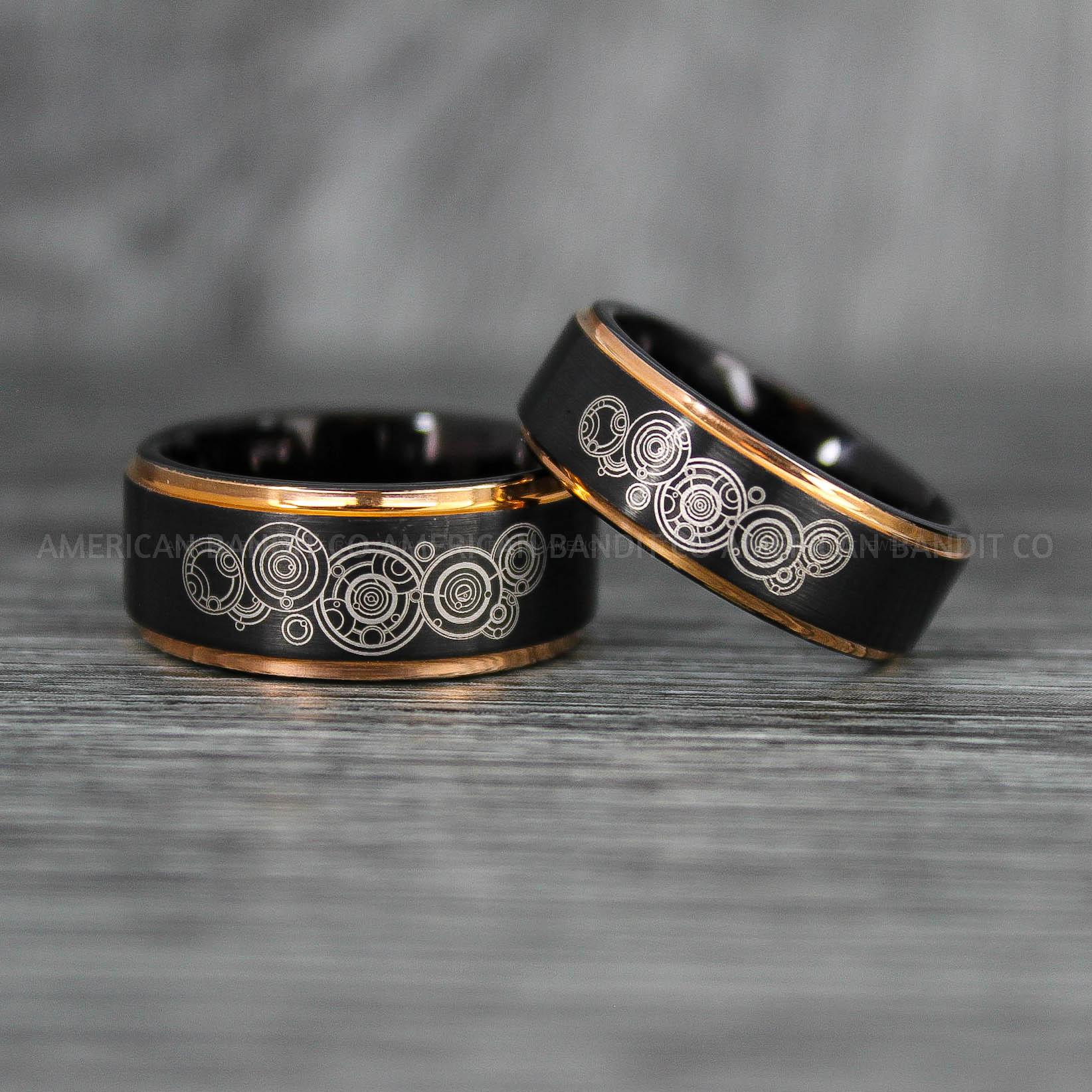 IMG_7507 Dr Who Rings, Dr Who Wedding Rings, Dr Who Jewelry, Gallifreyan Rings, Gallifreyan Wedding Rings, Gallifreyan Wedding Bands, Gallifreyan Jewelry - Image 1