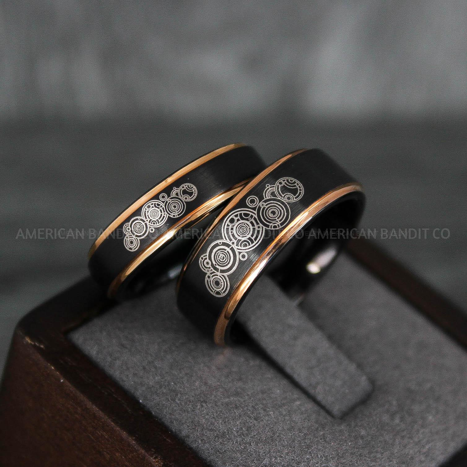IMG_7511 Dr Who Rings, Dr Who Wedding Rings, Dr Who Jewelry, Gallifreyan Rings, Gallifreyan Wedding Rings, Gallifreyan Wedding Bands, Gallifreyan Jewelry - Image 1