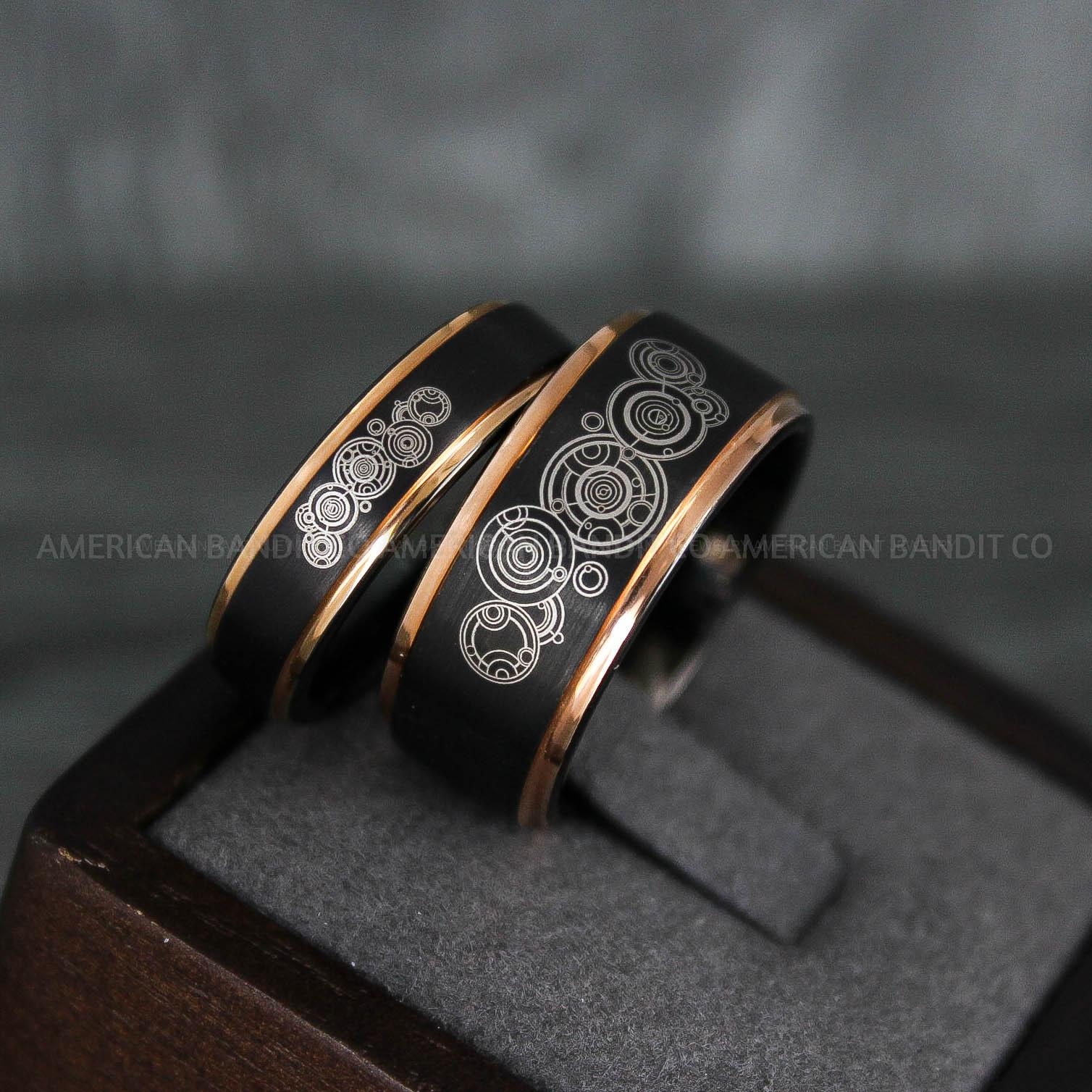 IMG_7513 Dr Who Rings, Dr Who Wedding Rings, Dr Who Jewelry, Gallifreyan Rings, Gallifreyan Wedding Rings, Gallifreyan Wedding Bands, Gallifreyan Jewelry - Image 1