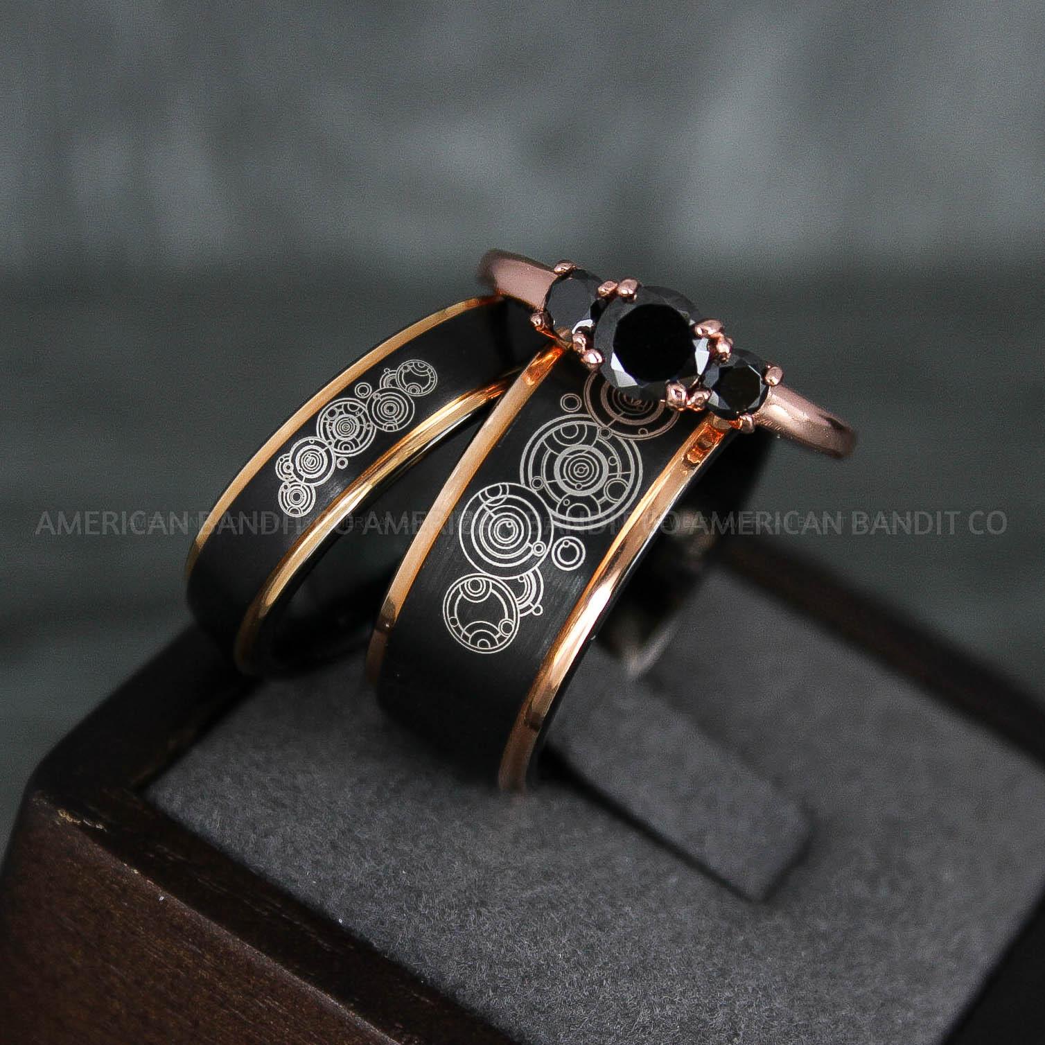 IMG_7514 Dr Who Rings, Dr Who Wedding Rings, Dr Who Jewelry, Gallifreyan Rings, Gallifreyan Wedding Rings, Gallifreyan Wedding Bands, Gallifreyan Jewelry - Image 1