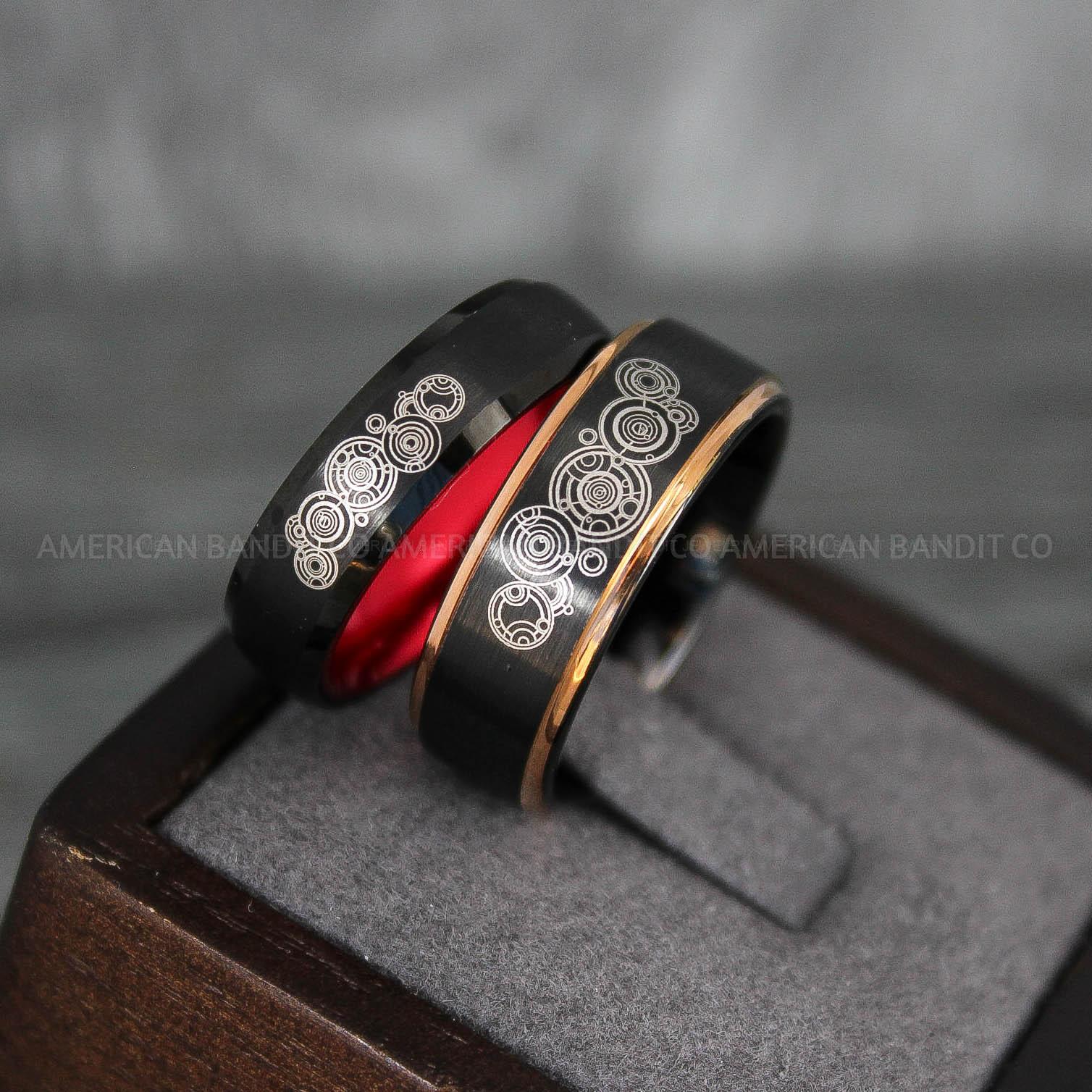 IMG_7518 Dr Who Rings, Dr Who Wedding Rings, Dr Who Jewelry, Gallifreyan Rings, Gallifreyan Wedding Rings, Gallifreyan Wedding Bands, Gallifreyan Jewelry - Image 1