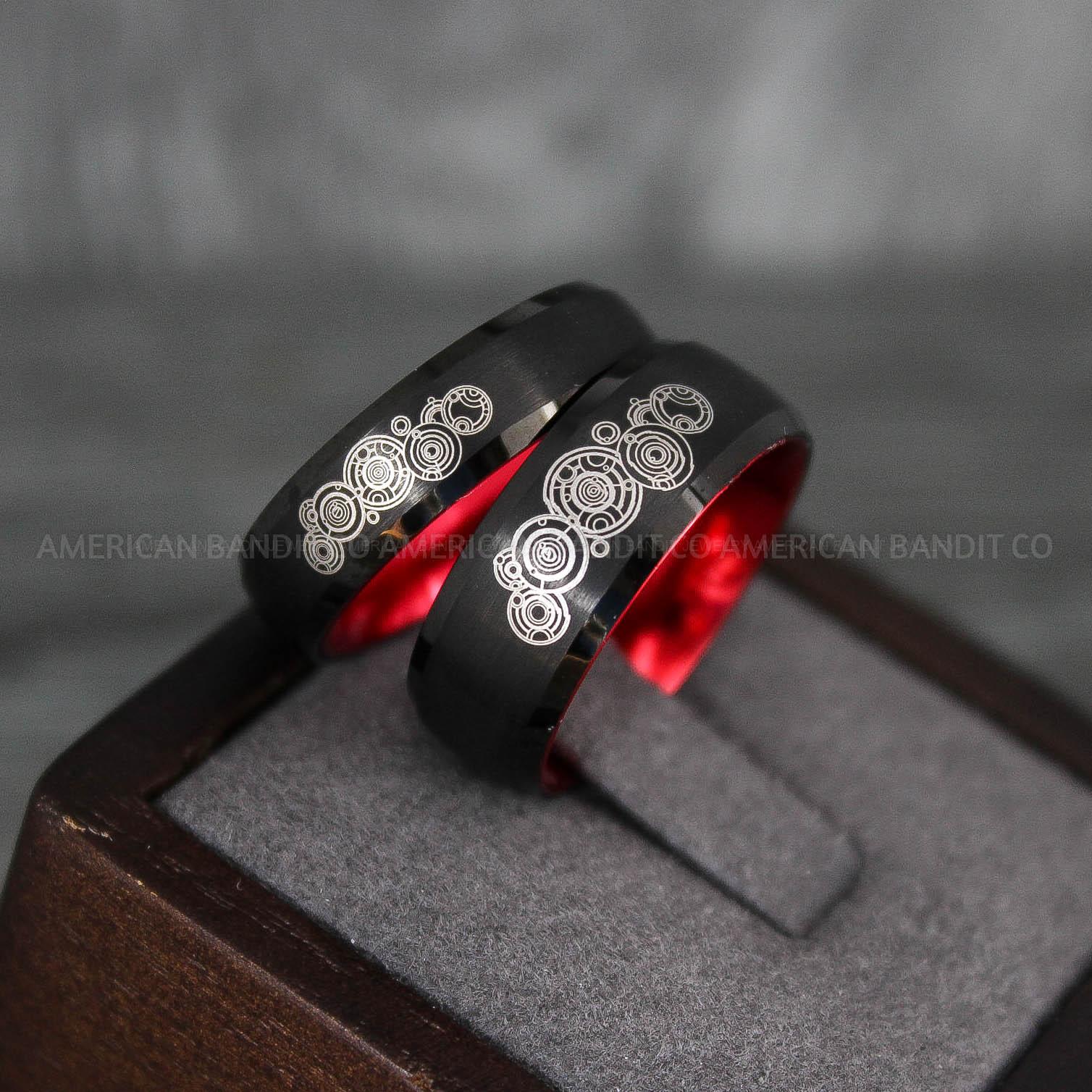 IMG_7520 Dr Who Rings, Dr Who Wedding Rings, Dr Who Jewelry, Gallifreyan Rings, Gallifreyan Wedding Rings, Gallifreyan Wedding Bands, Gallifreyan Jewelry - Image 1