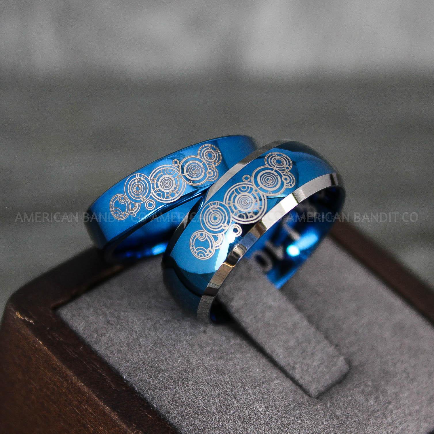 IMG_7530 Dr Who Rings, Dr Who Wedding Rings, Dr Who Jewelry, Gallifreyan Rings, Gallifreyan Wedding Rings, Gallifreyan Wedding Bands, Gallifreyan Jewelry - Image 1