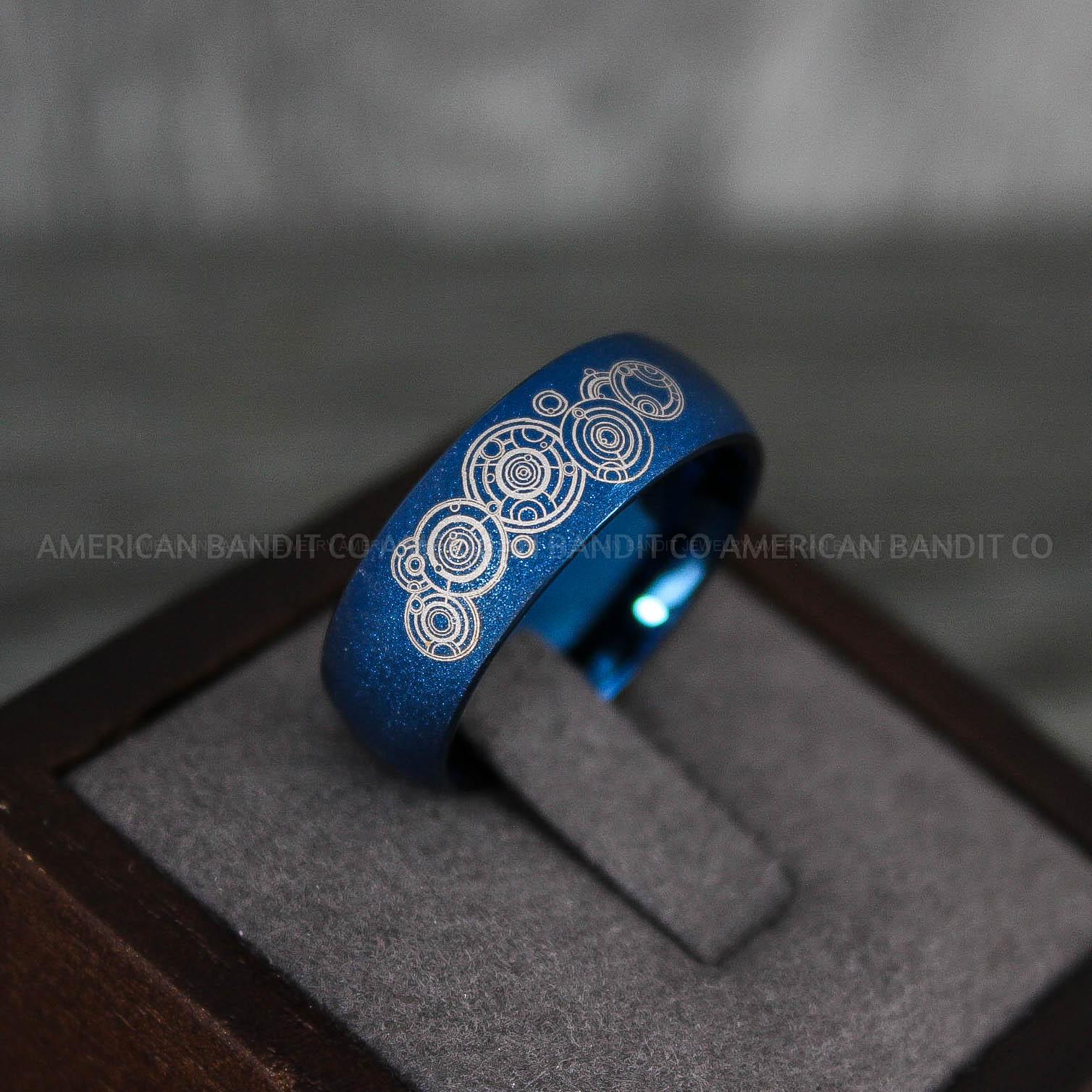 IMG_7531 Dr Who Rings, Dr Who Wedding Rings, Sandblasted Ring, Dr Who Jewelry, Gallifreyan Rings, Gallifreyan Wedding Rings, Gallifreyan Wedding Bands, Gallifreyan Jewelry - Image 1