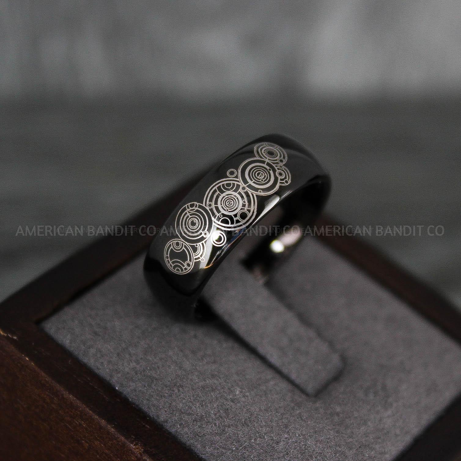 IMG_7533 Dr Who Rings, Dr Who Wedding Rings, Dr Who Jewelry, Gallifreyan Rings, Gallifreyan Wedding Rings, Gallifreyan Wedding Bands, Gallifreyan Jewelry - Image 1