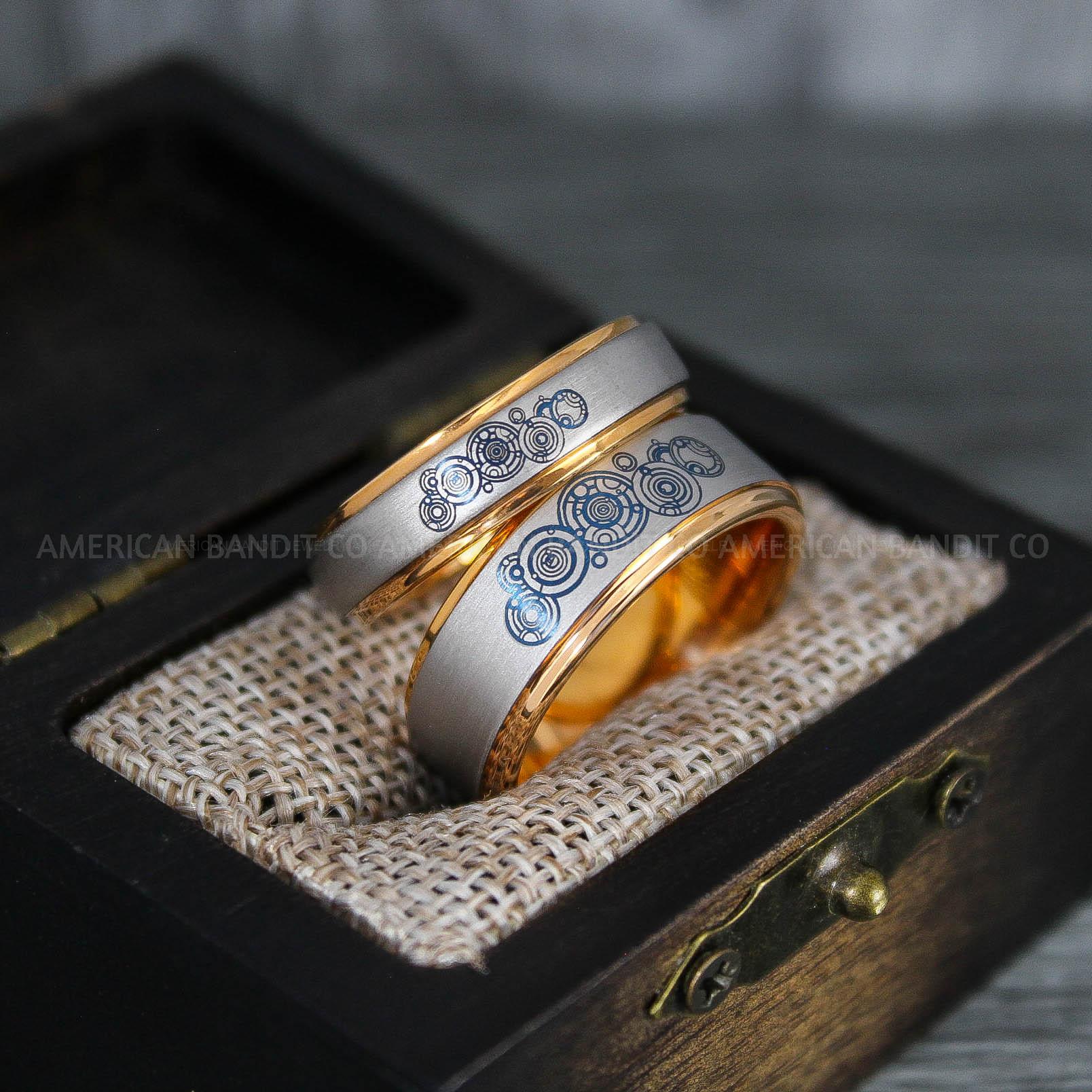 IMG_7538 Dr Who Rings, Dr Who Wedding Rings, Dr Who Jewelry, Gallifreyan Rings, Gallifreyan Wedding Rings, Gallifreyan Wedding Bands, Gallifreyan Jewelry - Image 1