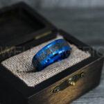 Vikings Ring, Dragon Ring, Dragon Scroll Ring, Vikings Wedding Band, Blue Wedding Band