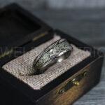 Vikings Ring, Dragon Ring, Dragon Scroll Ring, Vikings Wedding Band, Black Wedding Band