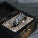 Vikings Ring, Dragon Ring, Dragon Scroll Ring, Vikings Wedding Band, Black Wedding Band