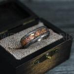 Vikings Ring, Dragon Ring, Dragon Scroll Ring, Vikings Wedding Band, Black Wedding Band