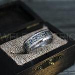 Vikings Ring, Dragon Ring, Dragon Scroll Ring, Vikings Wedding Band, Silver Wedding Band