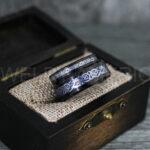 Vikings Rings, Dragon Rings, Dragon Scroll Rings, Vikings Wedding Bands, Black Wedding Bands - Image 3