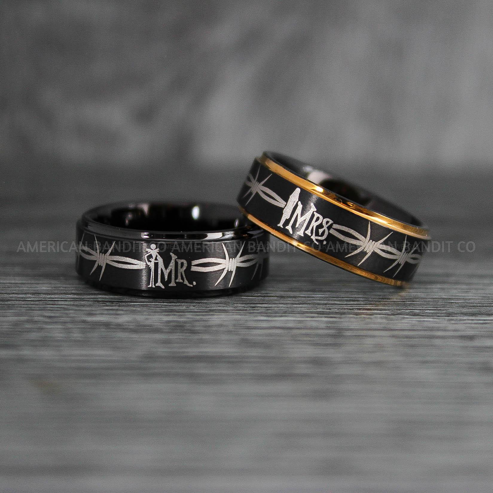 IMG_7672 Jack and Sally Rings, Jack and Sally Wedding Bands, Couple Rings, Jack and Sally Wedding Rings - Image 1