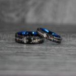 Jack and Sally Rings, Jack and Sally Wedding Bands, Couple Rings, Jack and Sally Wedding Rings - Image 2